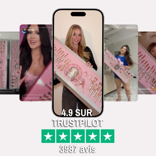 Box Makeup "Rose Argent" 31 Pièces